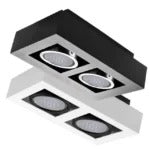 Stobi-II ES Dubbele Opbouwspot GU10 Aluminium – Wit of Zwart