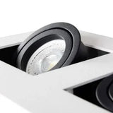 Stobi-II Opbouwspot Dubbel GU10 – Vierkant Wit of Zwart