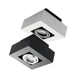 Stobi-I Opbouwspot Vierkant GU10 – Enkel Zwart of Wit