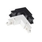 Tear-N Hoekstuk 3-Fase Spanningsrail Connector – Wit/Zwart | 230V