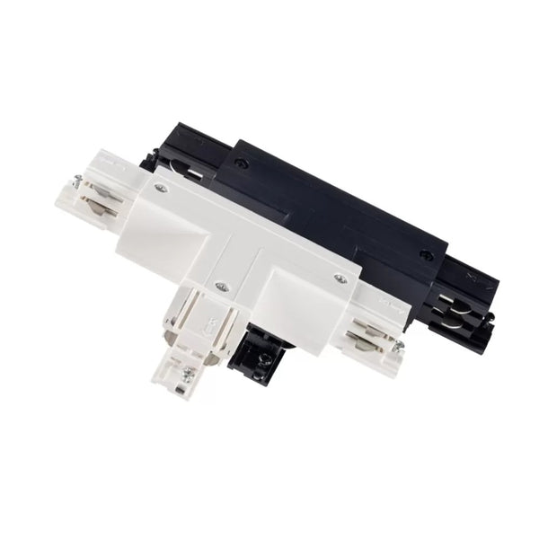 Tear-N T-Stuk Connector 3-Fase Spanningsrail Wit/Zwart