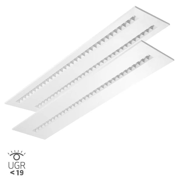 Terra-P 2 Long LED Inbouwlamp | UGR<19 | 20-72W | Mat Wit
