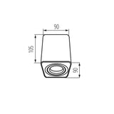 Toleo-I Vierkante Opbouwspot GU10 Aluminium – Wit of Zwart