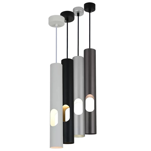 Tube-H400 Hanglamp Koker GU10 – Aluminium Ø55x400mm, 4 Kleuren