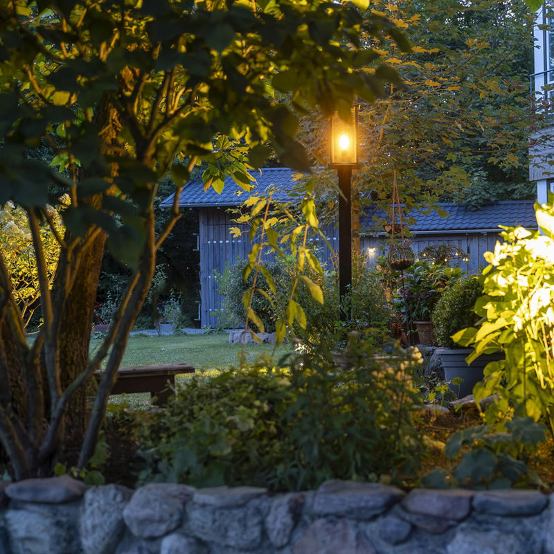 Capital Lantaarn Tuinlamp 240 cm Zwart Aluminium LED Buitenlicht