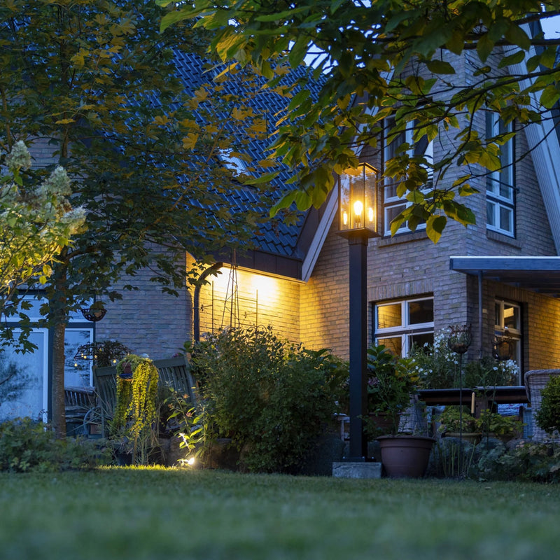 Capital Lantaarn Tuinlamp 240 cm Zwart Aluminium LED Buitenlicht