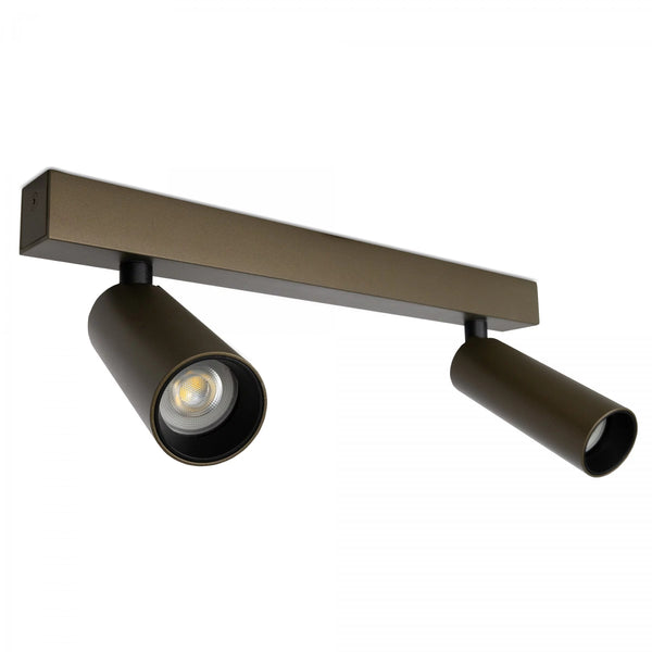 Vigo 2 Opbouwspot Brons – Moderne Aluminium Plafondspot Dubbel GU10