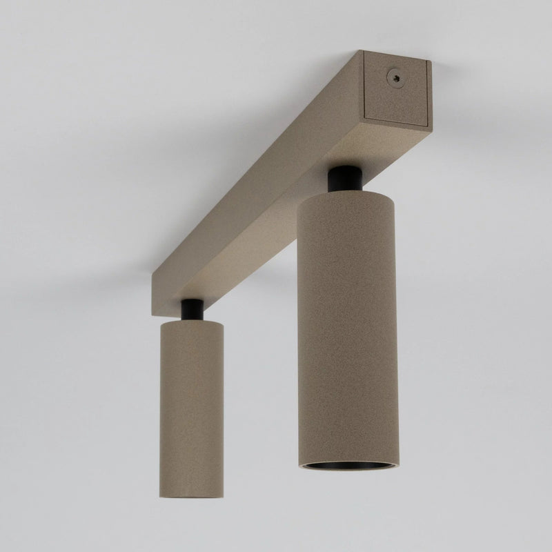 Vigo 2 Opbouwspot Champagne – Moderne Dubbele Aluminium Plafondspot