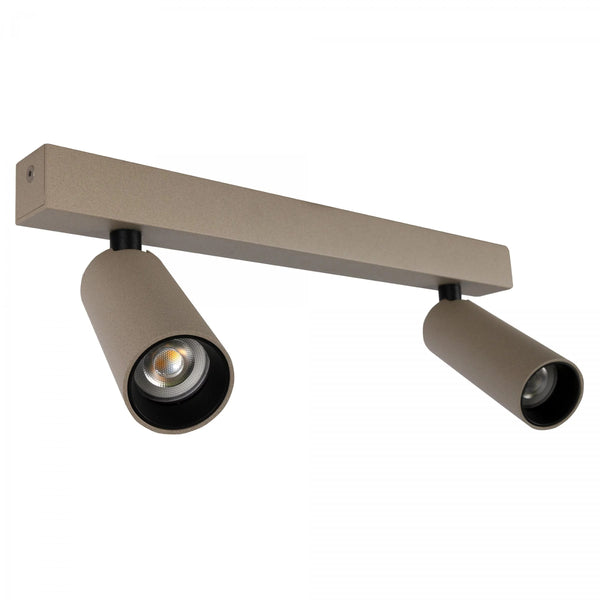 Vigo 2 Opbouwspot Champagne – Moderne Dubbele Aluminium Plafondspot