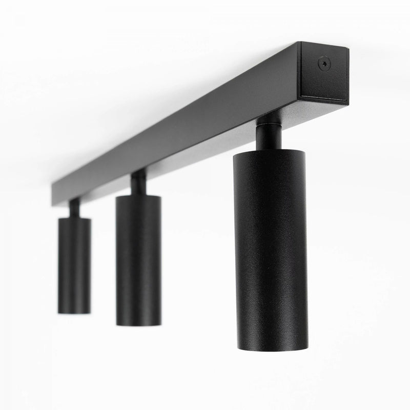 Vigo 3 Opbouwspot Zwart – Moderne Aluminium Plafondlamp met 3 GU10 Spots, Kantelbaar & Draaibaar