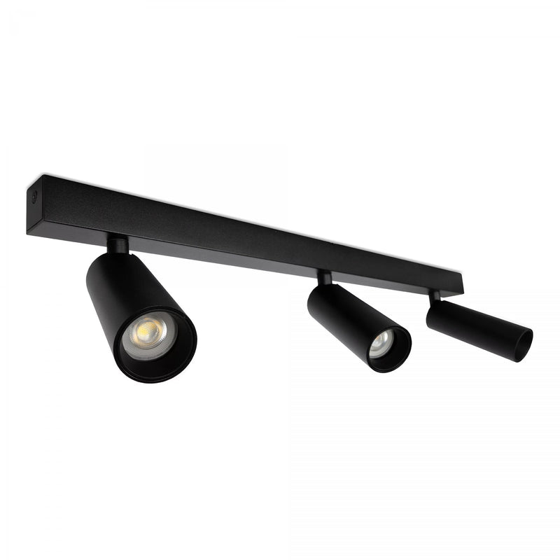 Vigo 3 Opbouwspot Zwart – Moderne Aluminium Plafondlamp met 3 GU10 Spots, Kantelbaar & Draaibaar