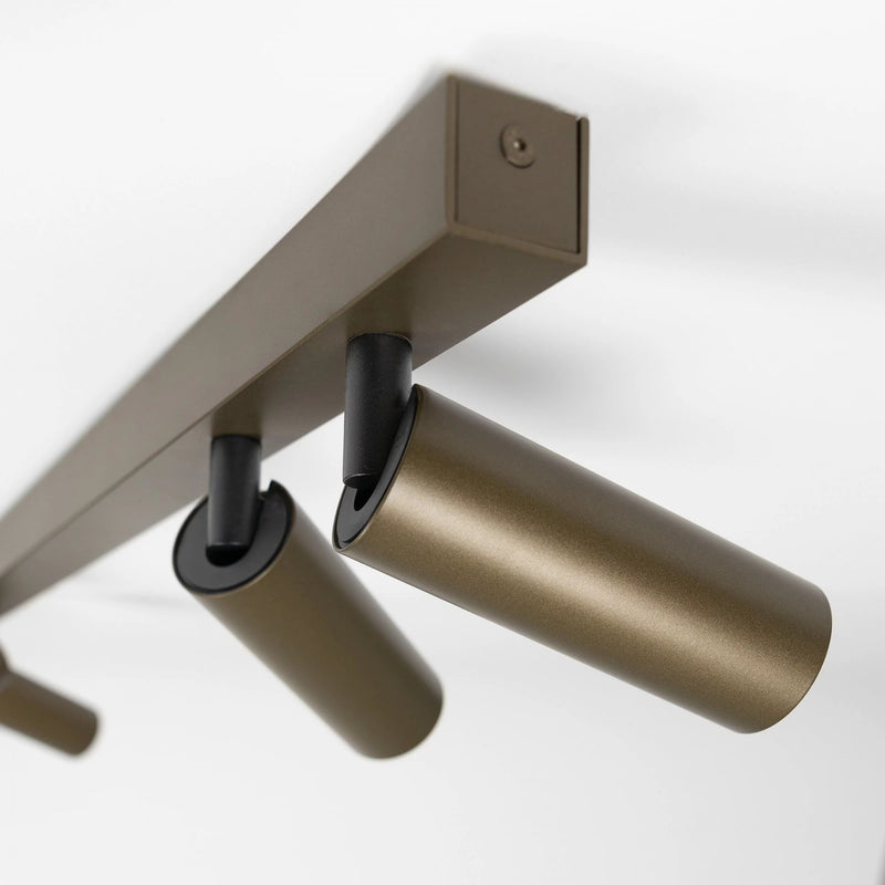 Vigo 6 Opbouwspot Brons – Aluminium Plafondlamp met 6 GU10 Spots, Kantelbaar & Draaibaar