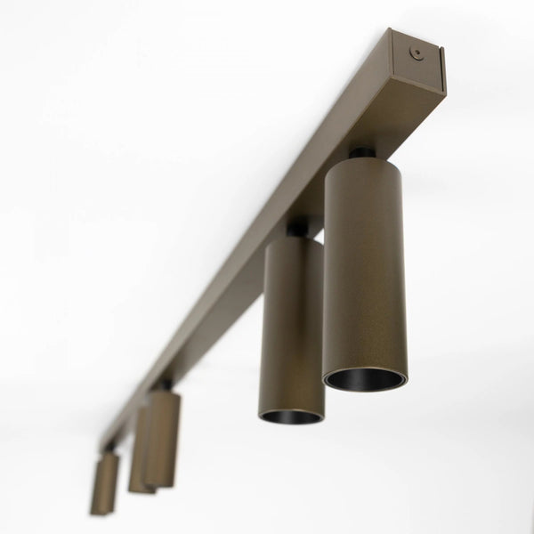 Vigo 6 Opbouwspot Brons – Aluminium Plafondlamp met 6 GU10 Spots, Kantelbaar & Draaibaar