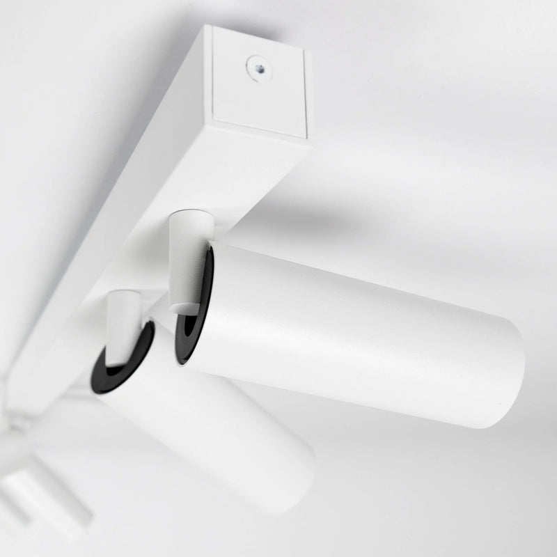 Vigo 6 Opbouwspot Wit – Aluminium Plafondlamp met 6 GU10 Spots, Kantelbaar & Draaibaar