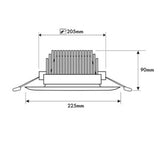 Virga LED ‘Food’ Inbouw Downlight | Aluminium | 2430Lm | 50° | Wit/Zwart