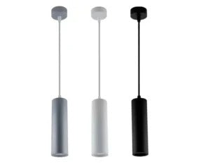 Wespa Hanglamp Koker GU10 – Aluminium Ø60x212mm, Wit/Zwart/Zilver