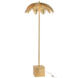 J -Line Lamp Staand Kokosbladeren - Metaal - Goud
