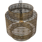 Alexandra Lifelike - Goud Metalen Plafondlamp, 1Xe27, Max.60W °39X39Cm, Kabel:95Cm