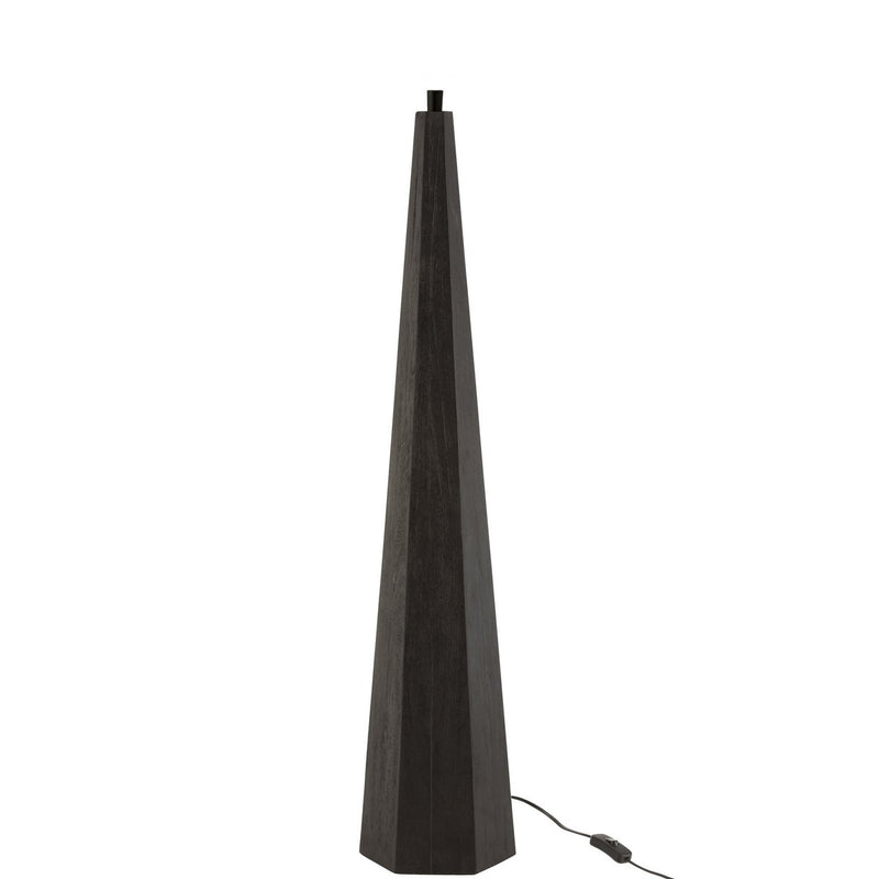 J-Line Lampenvoet Octogonaal - Hout - Zwart - Large
