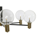 Alexandra Meti - METALEN GLAZEN PLAFONDLAMP 83X83X128 ZWART BALLEN