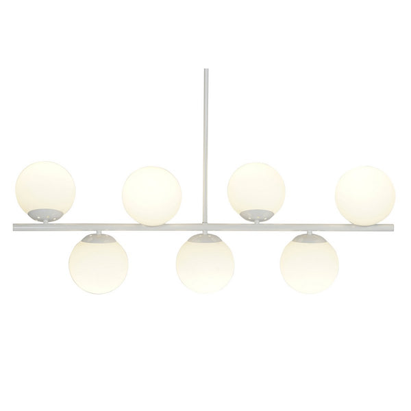 Alexandra Meti - Metalen Glazen Plafondlamp 98X21X22 Witte Ballen