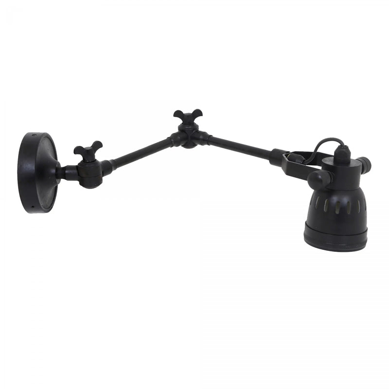 Indigo Swing Opbouwspot Zwart Messing – Draaibare GU10 Wand- & Plafondlamp