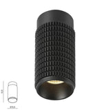 Avica-P Opbouwspot Aluminium GU10 Wit/Zwart 35W