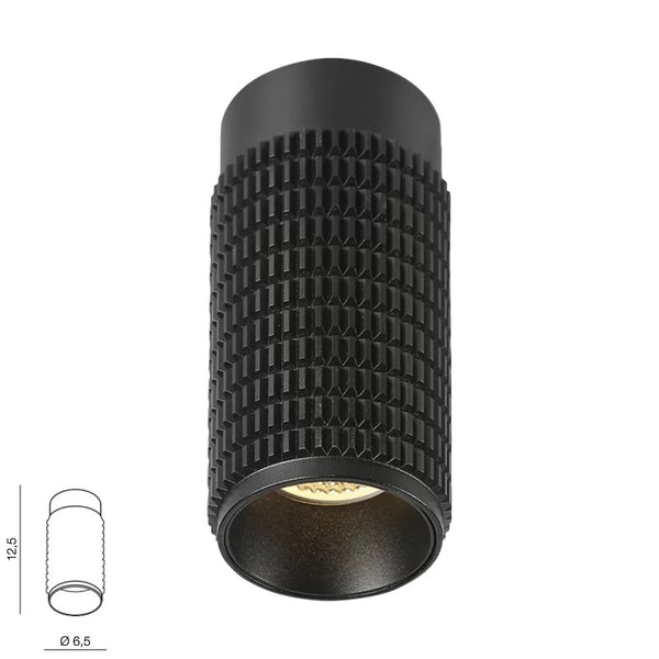 Avica-P Opbouwspot Aluminium GU10 Wit/Zwart 35W