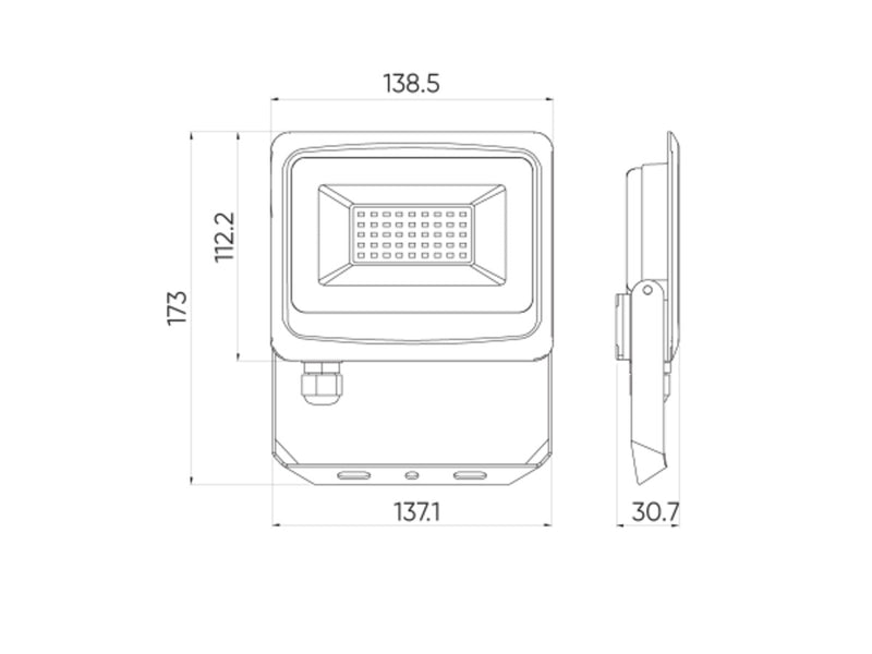 LED schijnwerper - IP65 PHOTON 30W 3000lm 4000K