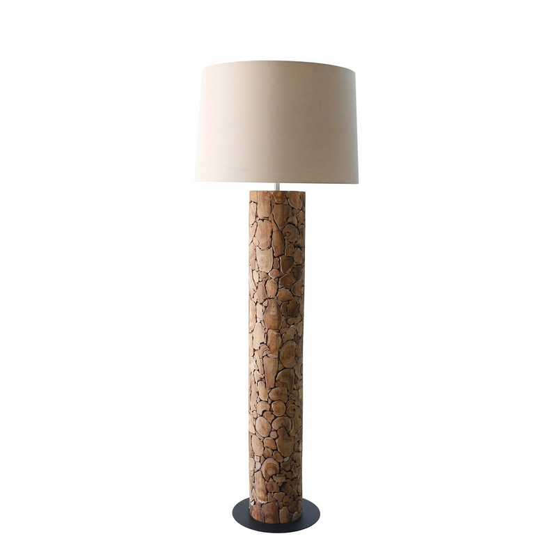Salesfever - Vloerlamp Drijfhout Naturel/Wit