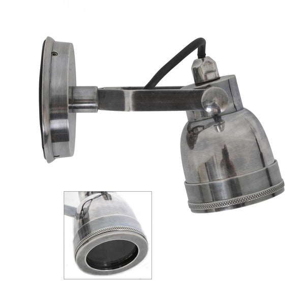 Indigo Buitenlamp Zilver – Wandspot van Messing IP54 | GU10