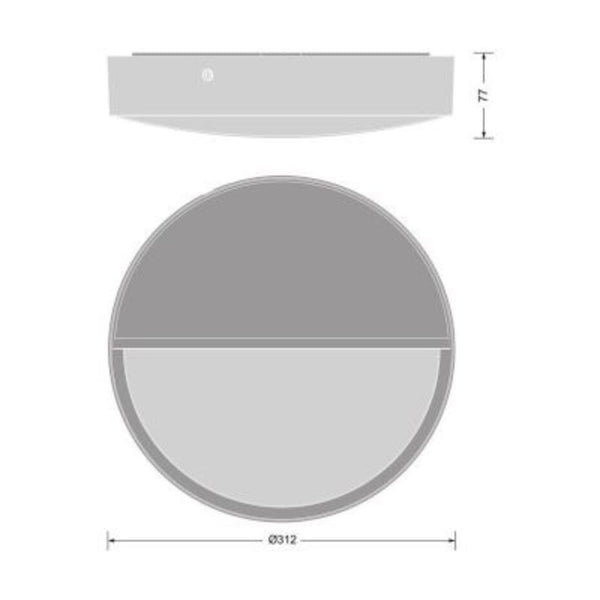 LED Bulkhead Surface toebehoren - Eyelit Zwart - Ø300MM | IK10