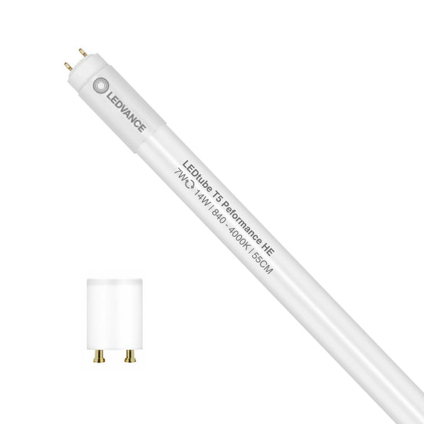 LED Buis T5 Performance (HF) High Efficiency 7W 1000lm - 840 Koel Wit | 55cm - Vervangt 14W