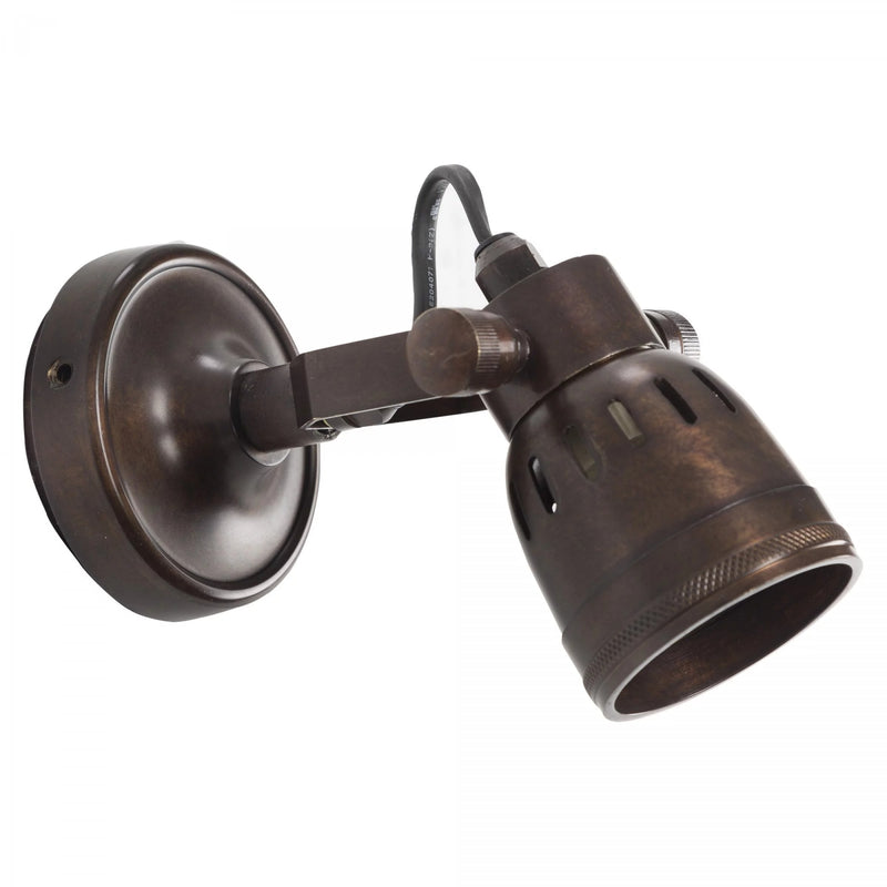 Indigo Spotlamp Antiek Brons – GU10 Wand-/Plafondspot van Messing