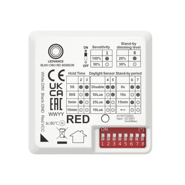 LED Bulkhead Plafond / Wand armatuur Combo Toebehoren | Daglicht en Beweging Sensor | Dimstep - 20% standby Modus - Type Combo