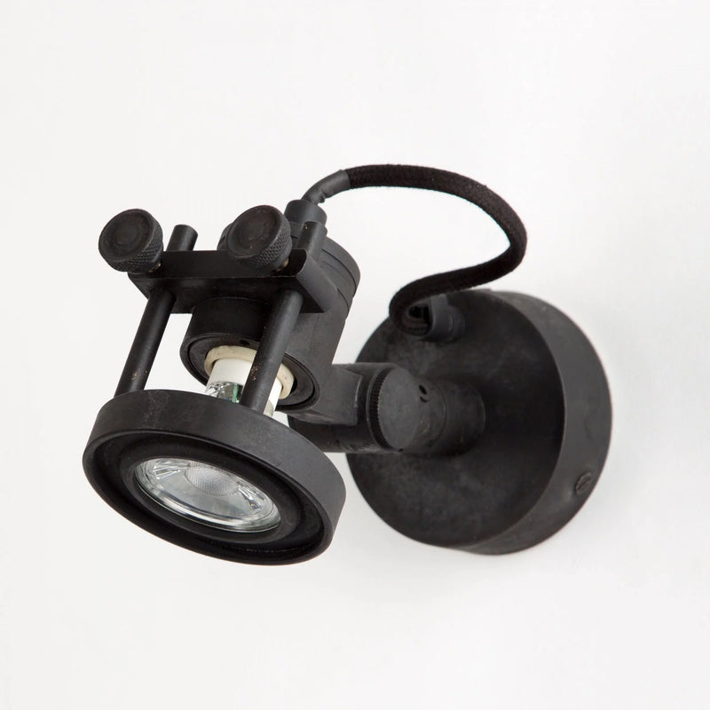 Prescott Opbouwspot Zwart Messing – Kantelbare GU10 Wand- & Plafondlamp