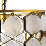 Alexandra Thai - Plafondlamp 46X46X40 Metaal Goud/Wit Marmer
