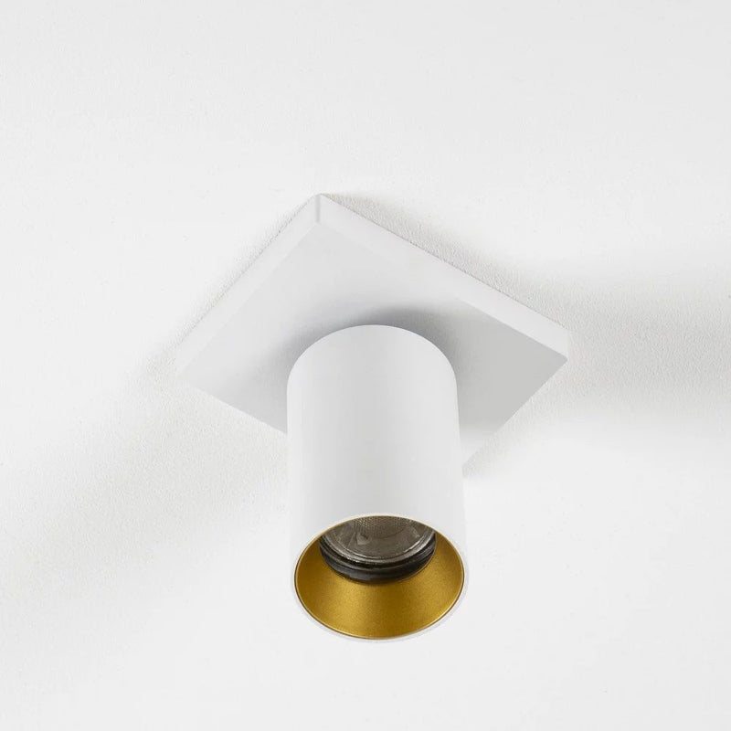 Mila 1 Opbouwspot Wit/Zwart – Draaibare Wand- en Plafondlamp GU10