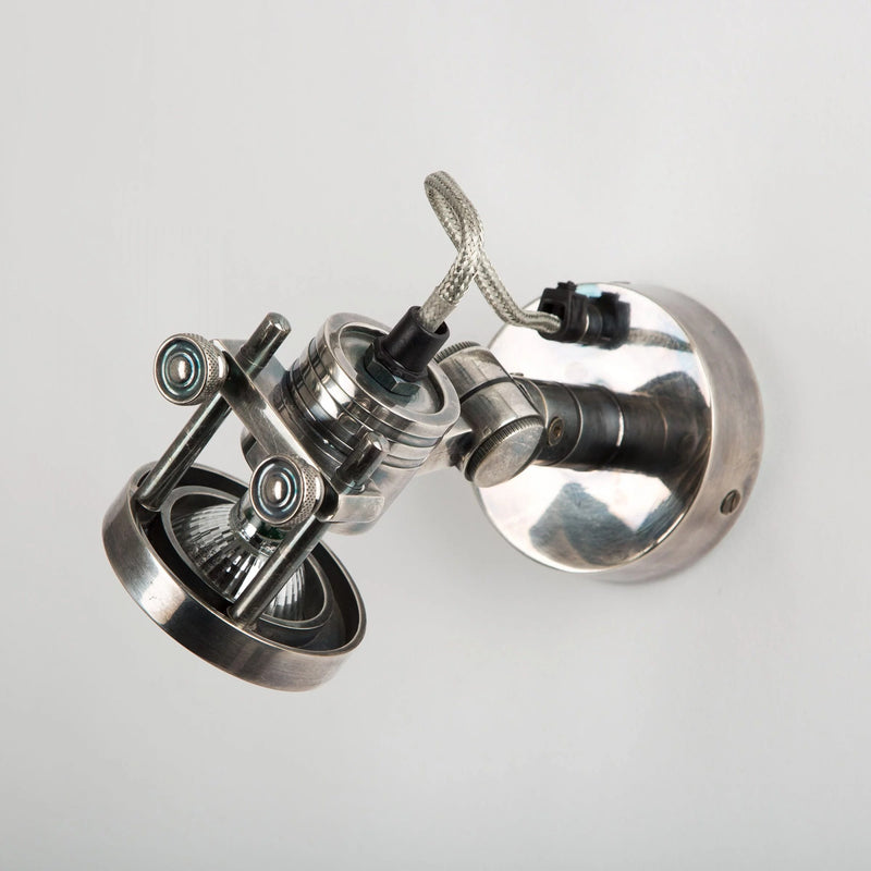 Prescott Spot Zilver Messing – Draaibare GU10 Wand- & Plafondspot