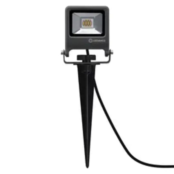 LED Breedstraler Endura Spike Zwart 10W 800lm - IP65 - 830 Warm Wit
