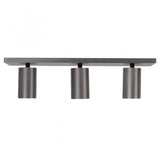 Lynn 3 Opbouwspot – Gun Metal Plafond- en Wandspot met Drie Lichtpunten, Verstelbaar