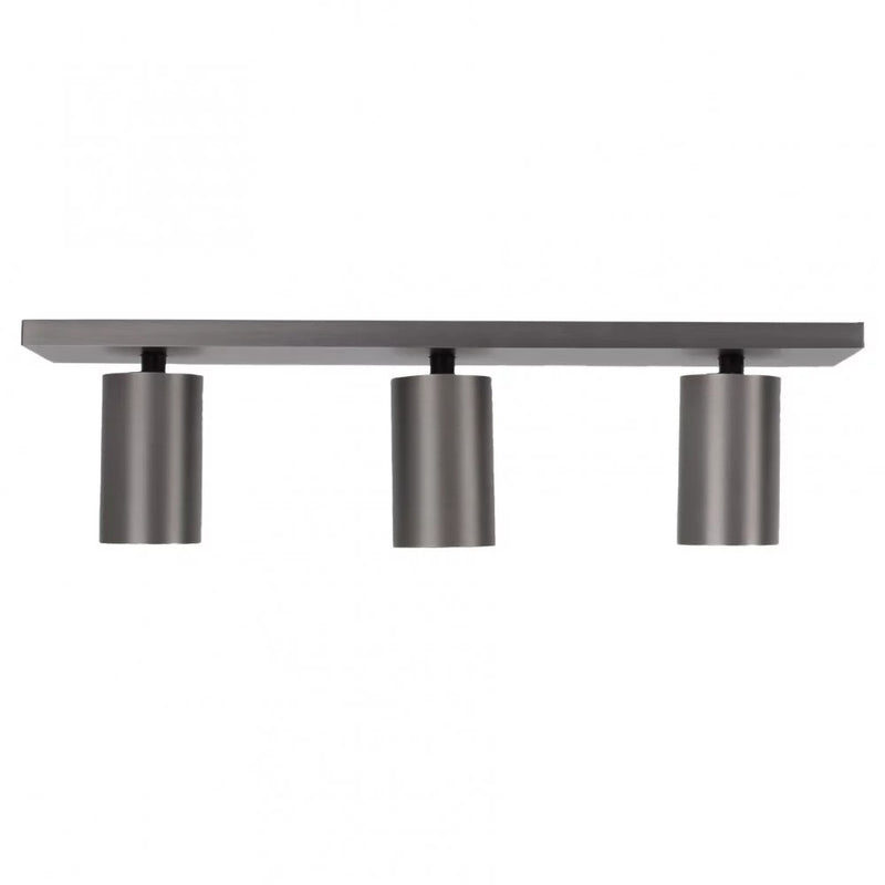 Lynn 3 Opbouwspot – Gun Metal Plafond- en Wandspot met Drie Lichtpunten, Verstelbaar