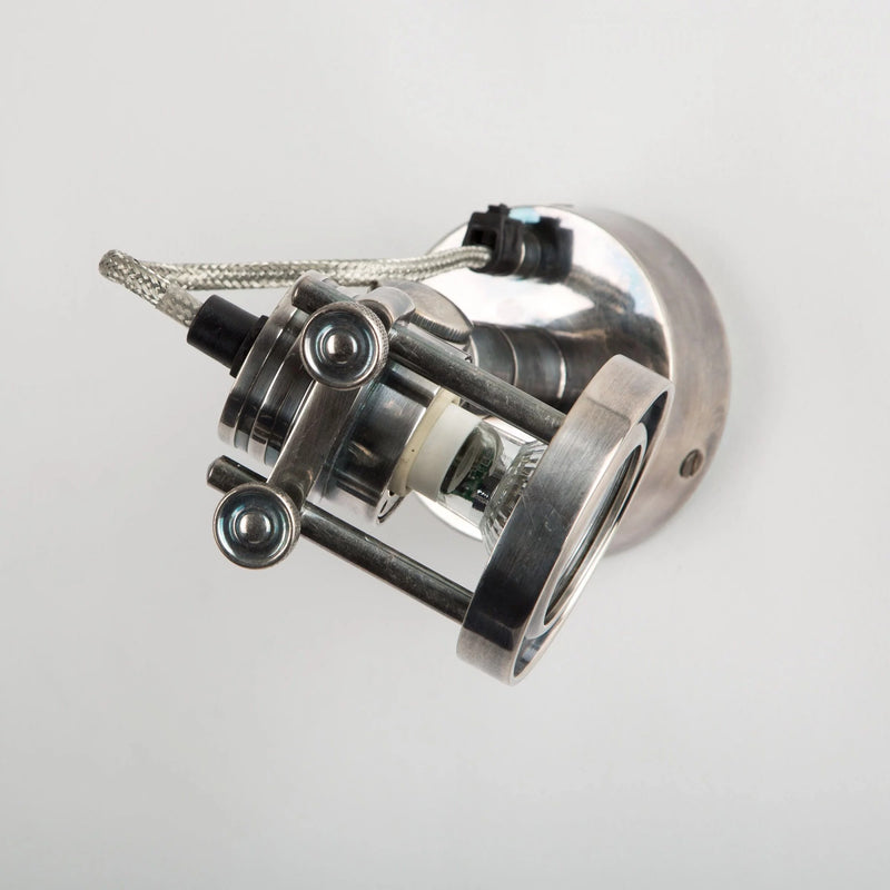 Prescott Spot Zilver Messing – Draaibare GU10 Wand- & Plafondspot