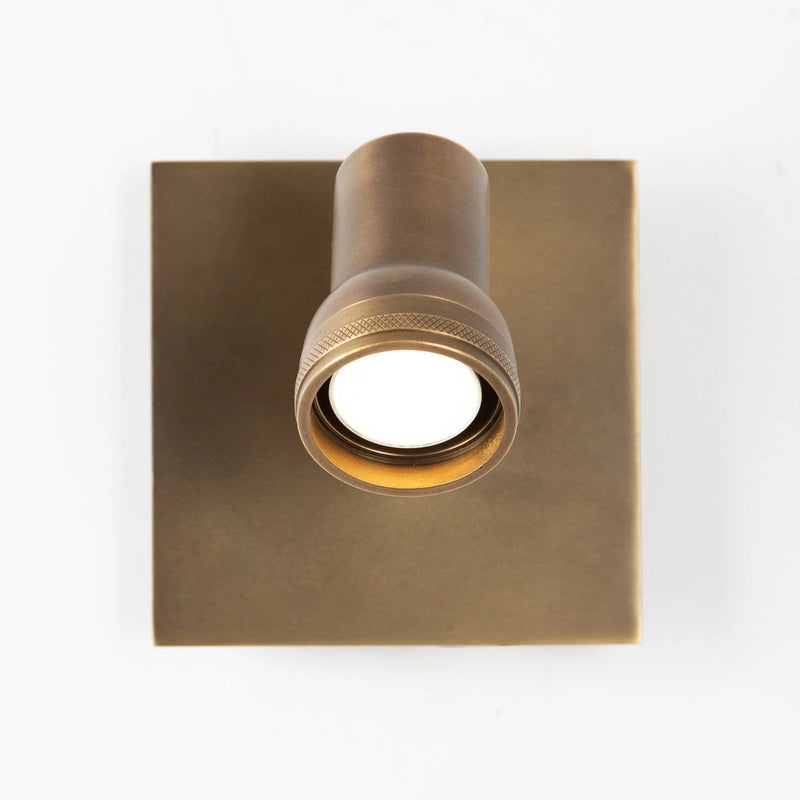 Indigo Mini Swirl Wandspot Messing – GU10 Opbouwlamp Ø5 cm