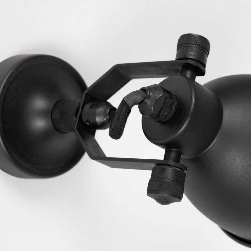 Maxim Cover Spot Zwart Messing – Draaibare Wandlamp E14 Fitting