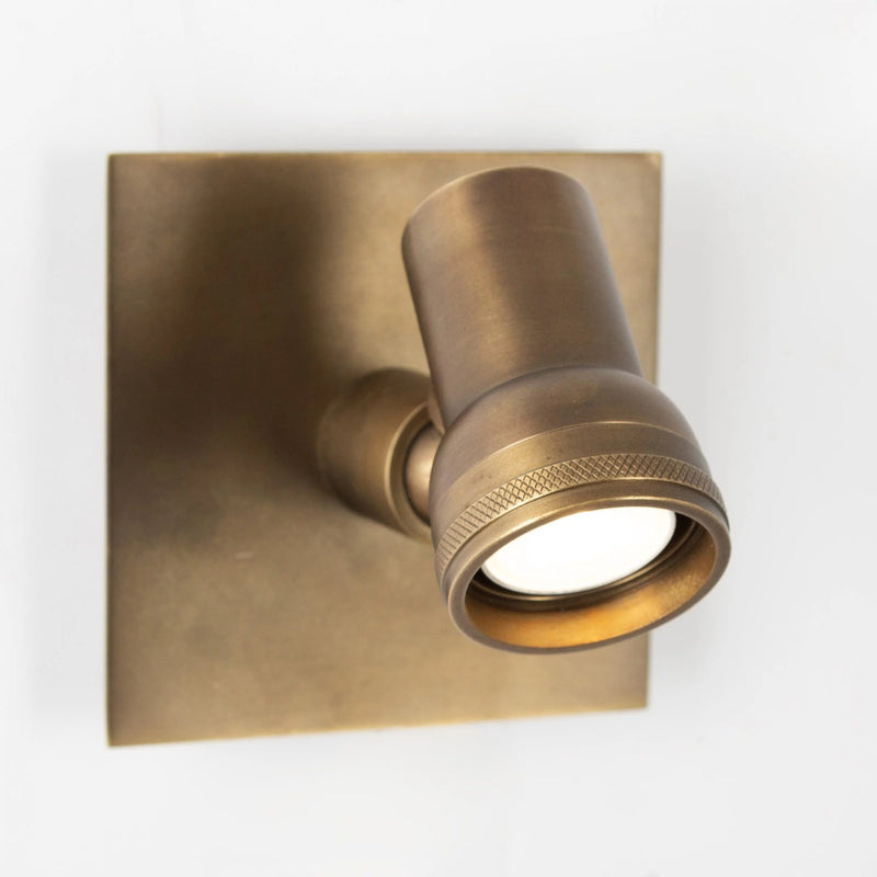 Indigo Mini Swirl Wandspot Messing – GU10 Opbouwlamp Ø5 cm