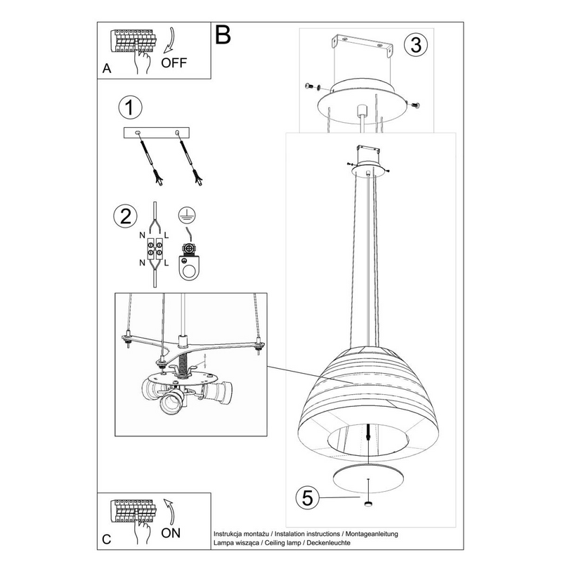 Lightinup Srl - Bella 60 Zwarte Kroonluchter