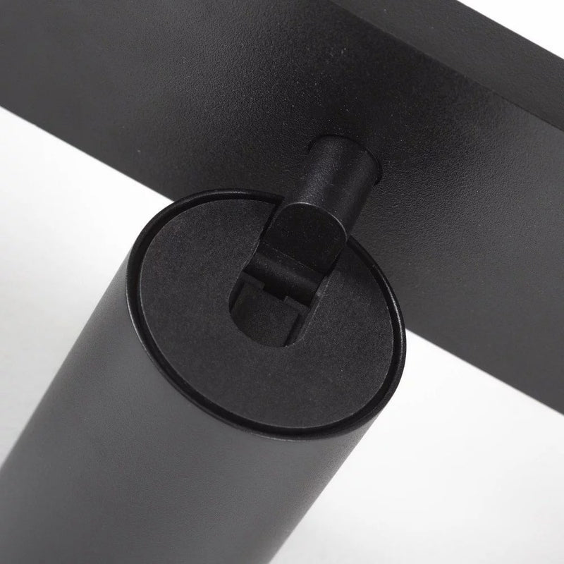 Mila 1 Zwarte Opbouwspot – Verstelbare Plafondlamp/Spot met Verwisselbare Inbouwhuls