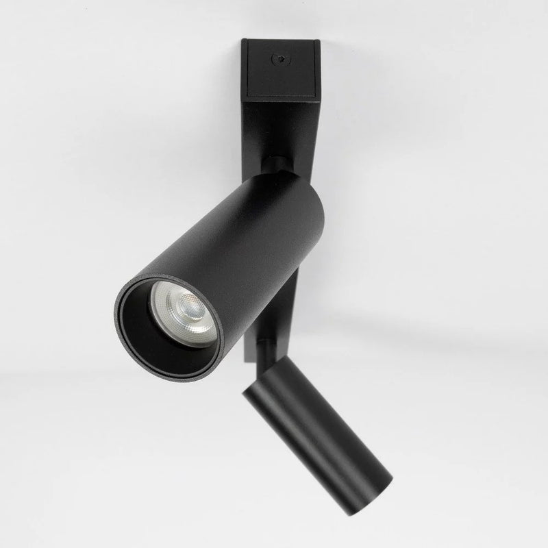 Vigo 2 Opbouwspot Zwart – 2x GU10 | Moderne Plafondlamp Aluminium