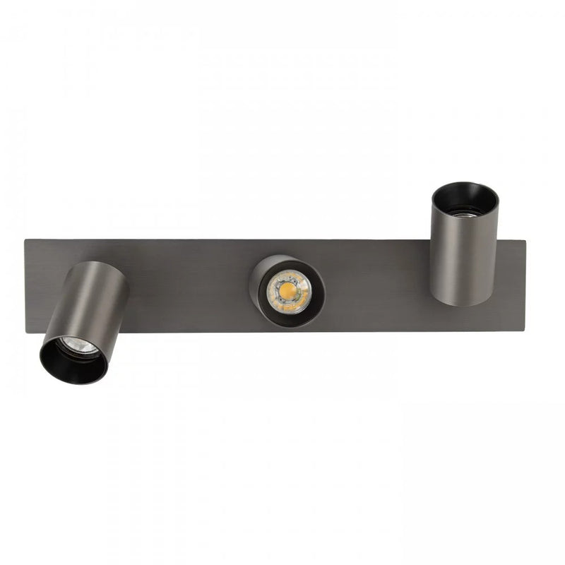 Lynn 3 Opbouwspot – Gun Metal Plafond- en Wandspot met Drie Lichtpunten, Verstelbaar